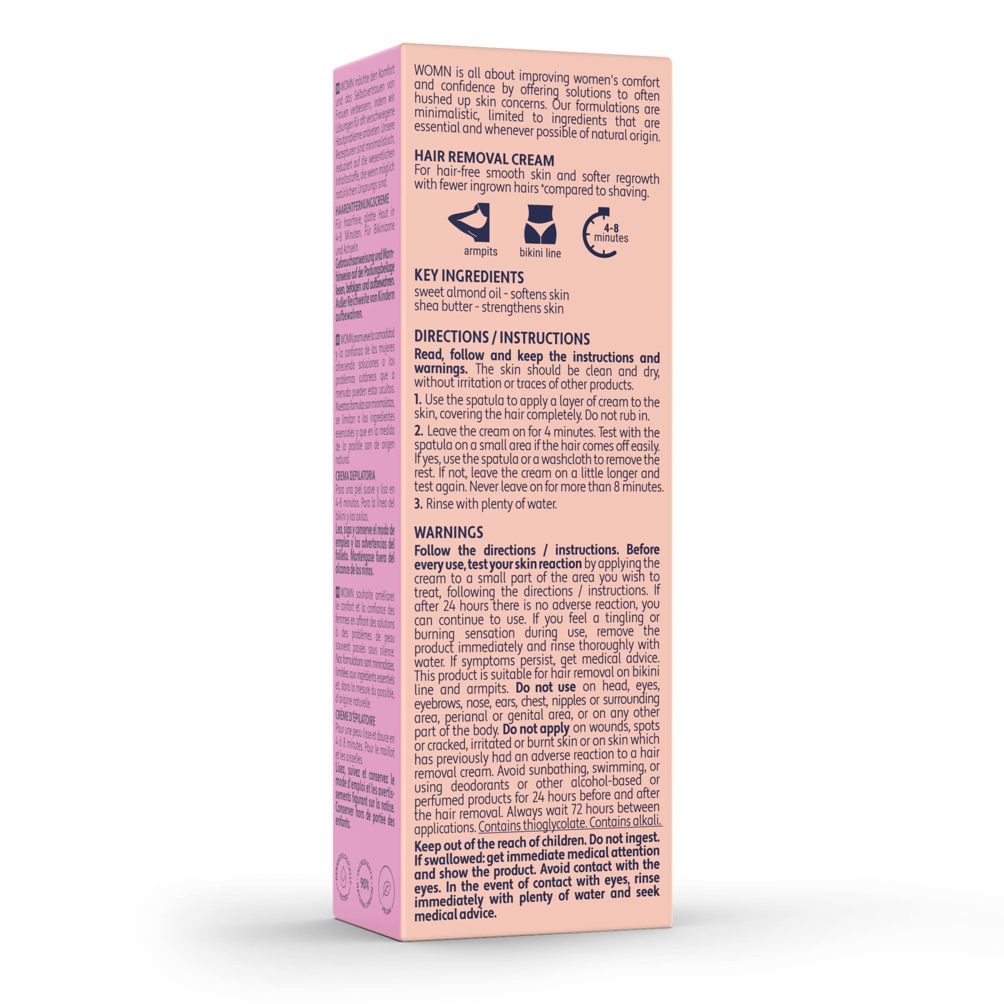 womn Intimate Comfort HAIR REMOVAL CREAM - depilatory cream for bikini zone & armpits, 100ml - New