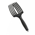 Olivia Garden Fingerbrush Large Black - Ionised Nylon Bristles Hair Brush