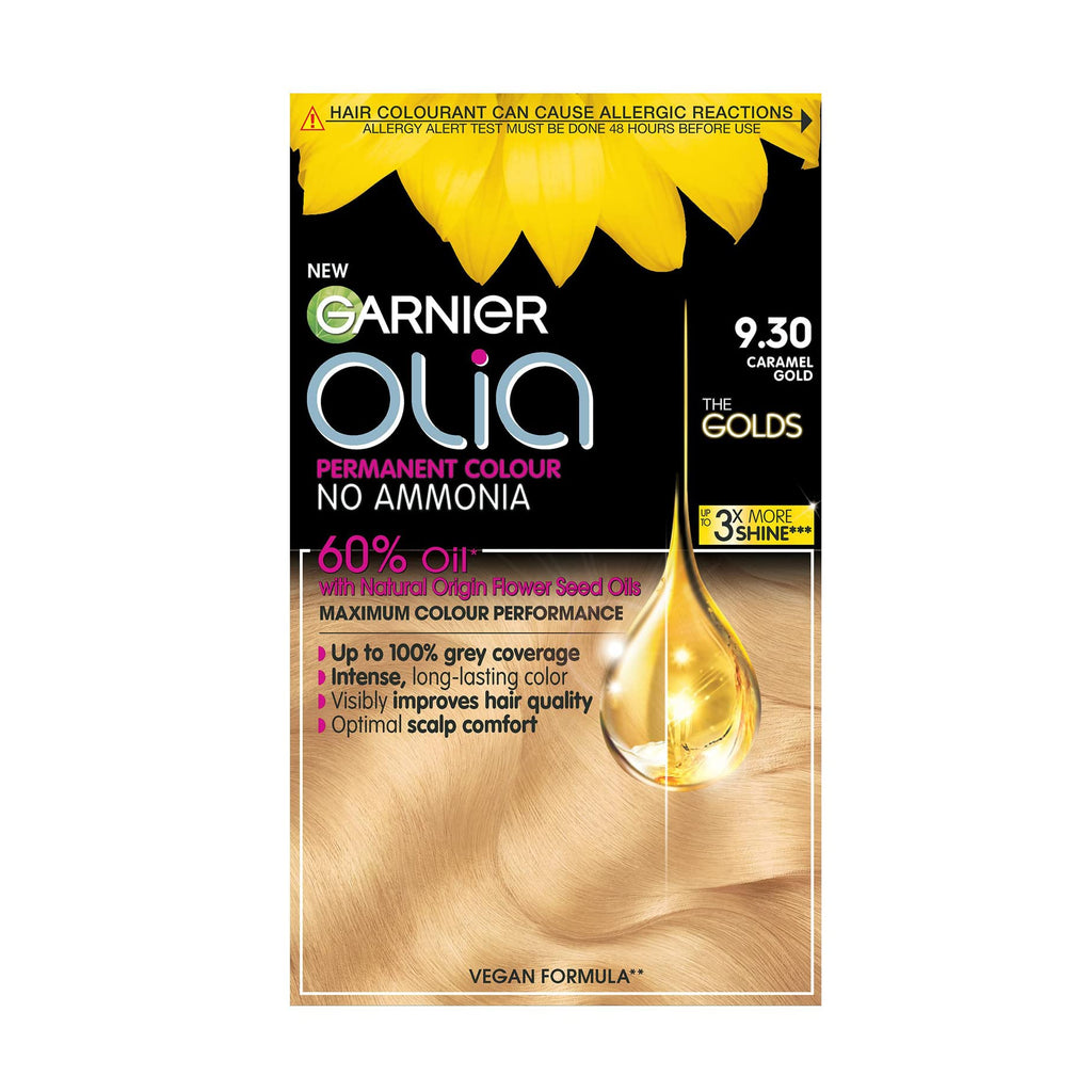 Garnier Olia 7.40 Intense Copper, oil-powered, no-ammonia. 100% grey coverage. Luminous, long-lasting, vibrant intense copper hair color with ultimate shine and softness. - Damaged Box