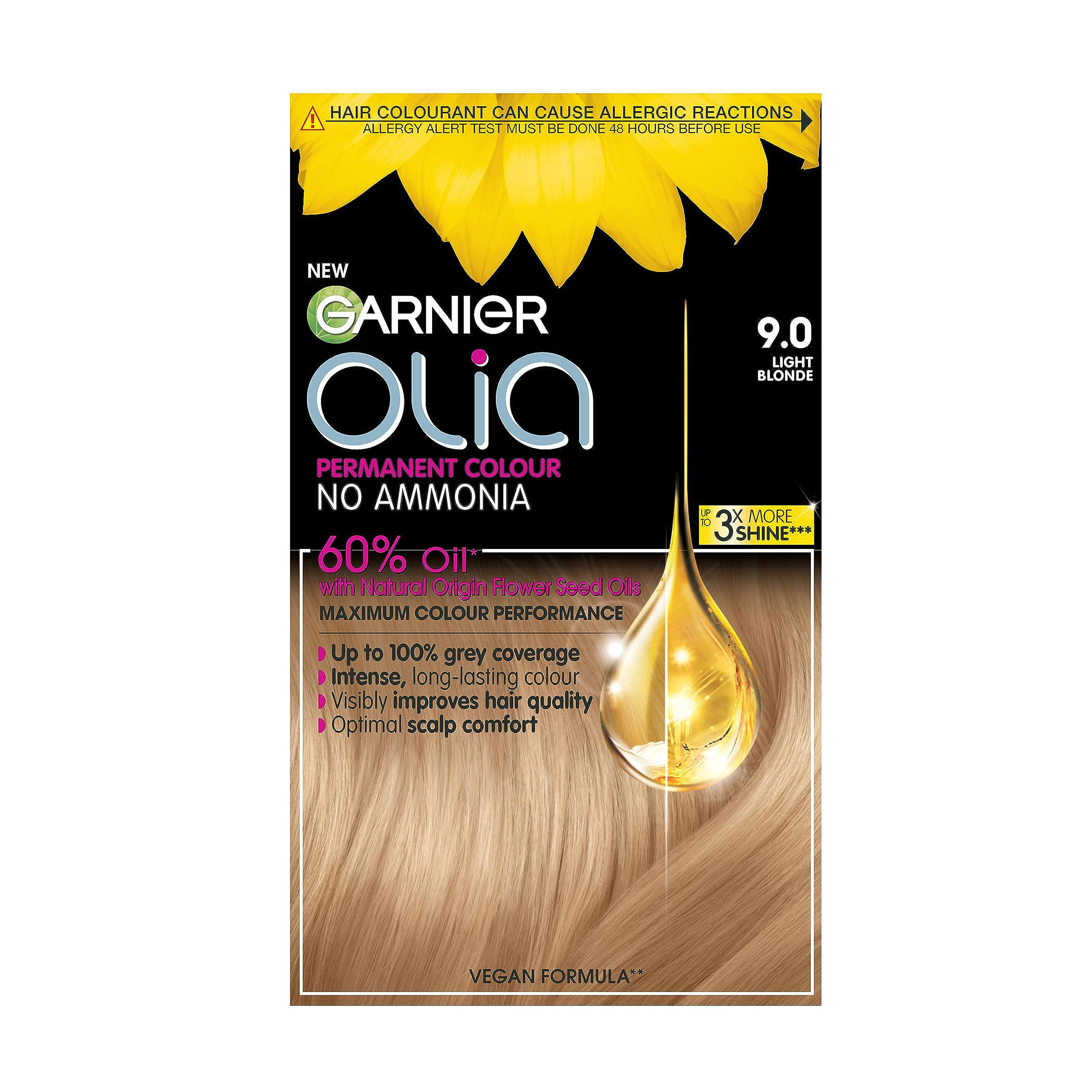 Garnier Olia 7.40 Intense Copper, oil-powered, no-ammonia. 100% grey coverage. Luminous, long-lasting, vibrant intense copper hair color with ultimate shine and softness. - Damaged Box