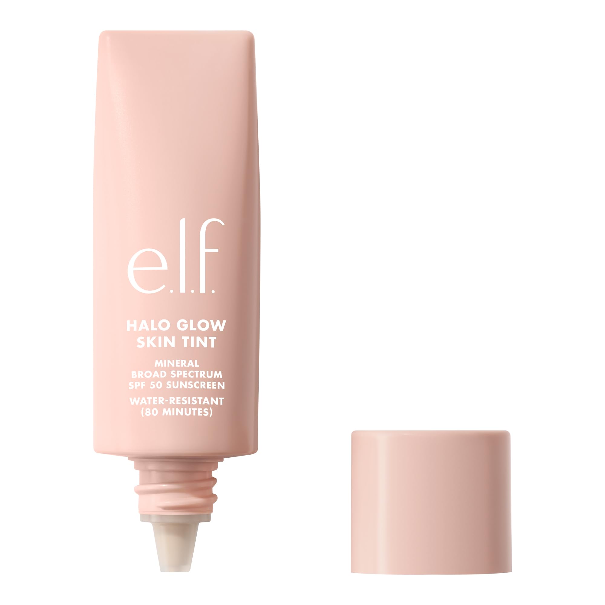 e.l.f. Halo Glow Skin Tint SPF 50, Tinted Moisturiser For Light, Buildable Coverage, Creates A Natural Glow, Vegan & Cruelty-Free, 4 Light Neutral - New