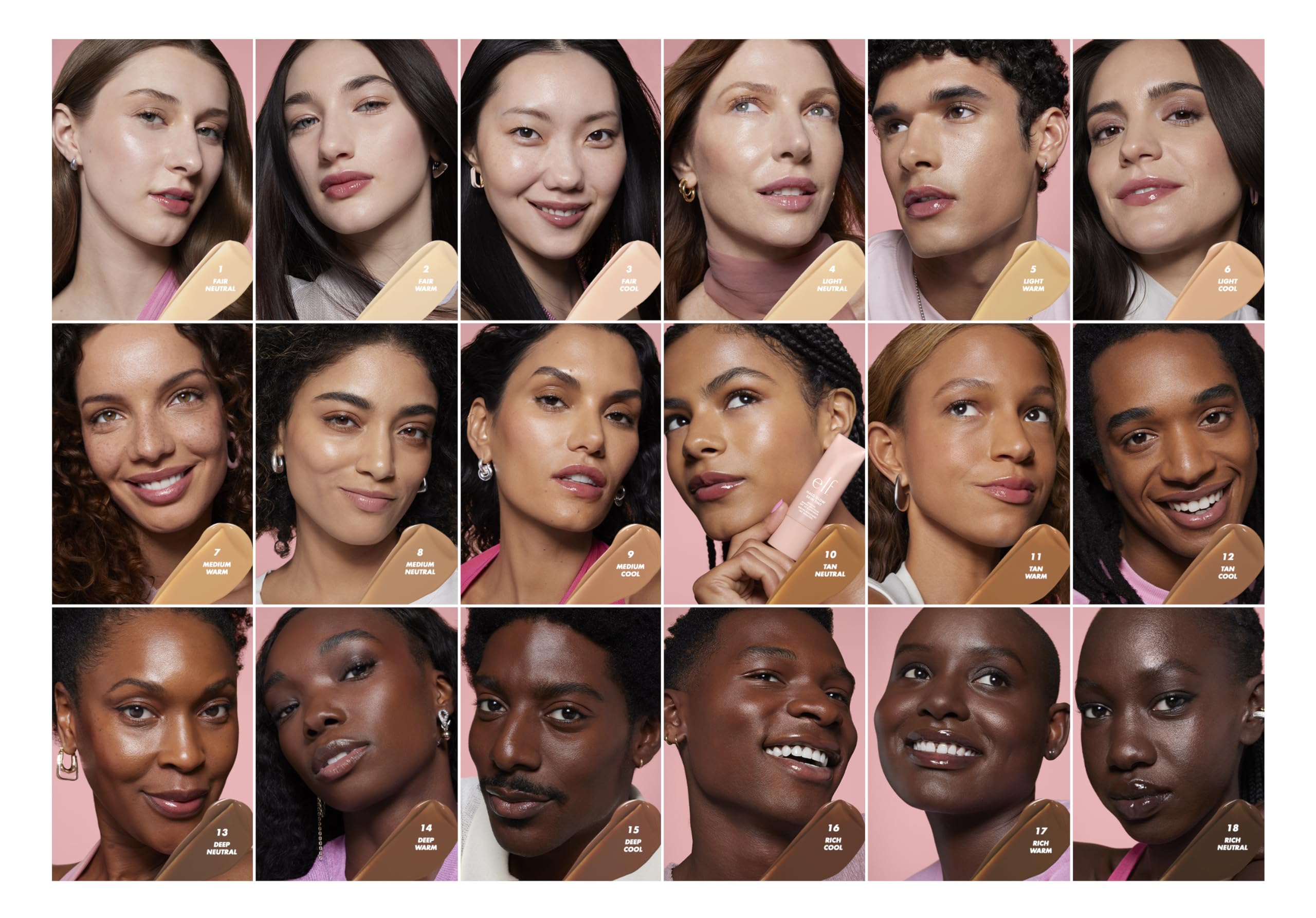 e.l.f. Halo Glow Skin Tint SPF 50, Tinted Moisturiser For Light, Buildable Coverage, Creates A Natural Glow, Vegan & Cruelty-Free, 4 Light Neutral - New