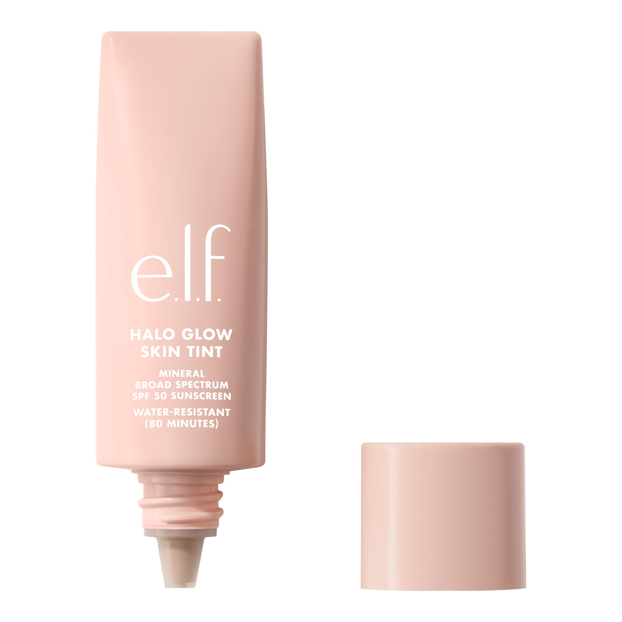 e.l.f. Halo Glow Skin Tint SPF 50, Tinted Moisturiser For Light, Buildable Coverage, Creates A Natural Glow, Vegan & Cruelty-Free, 4 Light Neutral - New