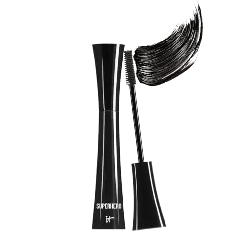 IT Cosmetics Superhero Mascara, Volumises & Lengthens Lashes, Made with Biotin, Shade: Super Black - New