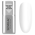 Semilac Top Matt Total No Wipe UV Nail Polish Top Coat 7ml - Matte Finish Gel Lacquer - New