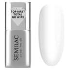 Semilac Top Matt Total No Wipe UV Nail Polish Top Coat 7ml - Matte Finish Gel Lacquer - New
