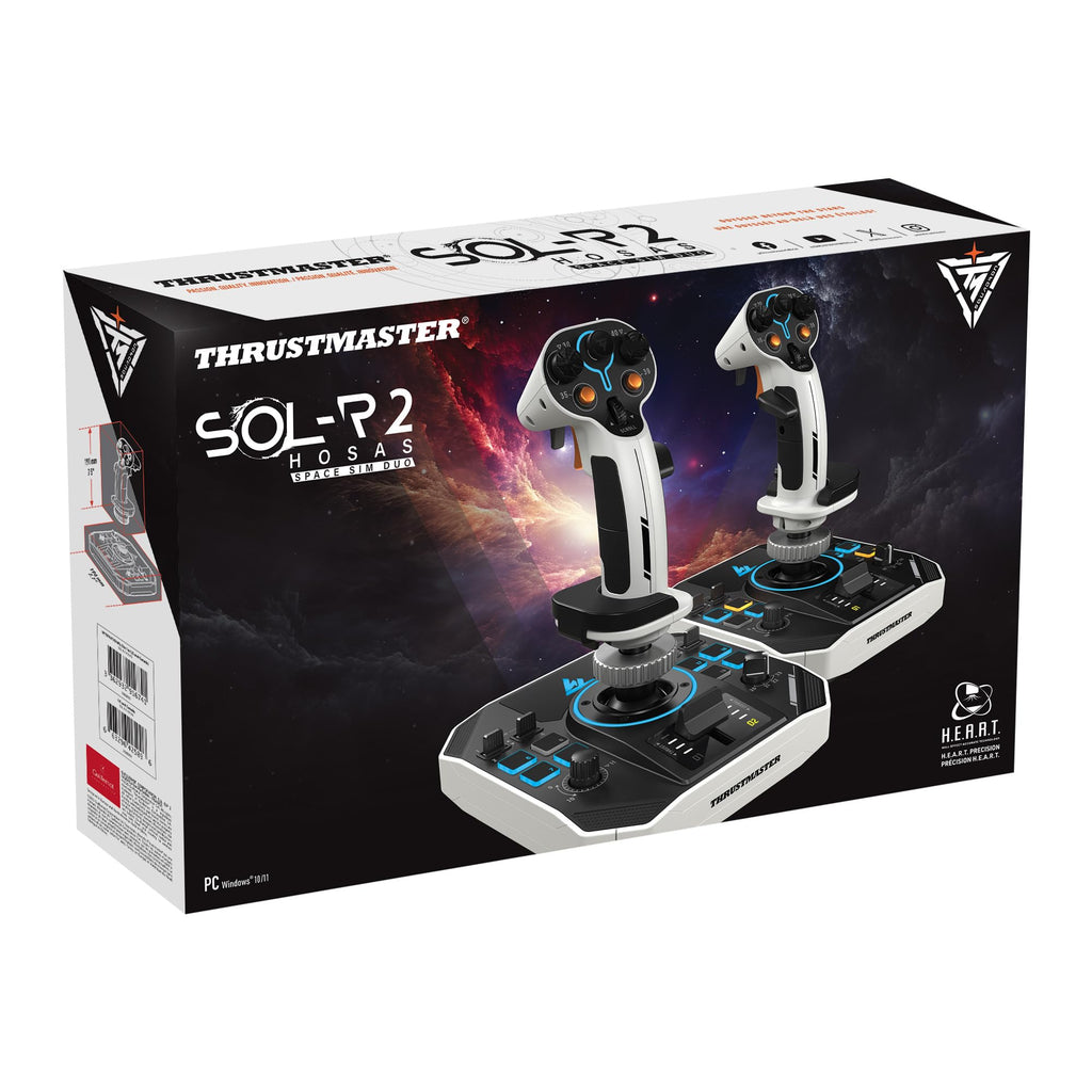Thrustmaster Sol-R 2 HOSAS Space Sim Duo - Dual Flight Stick Set for PC - 88 Buttons, Magnetic Precision, Ambidextrous - Like New