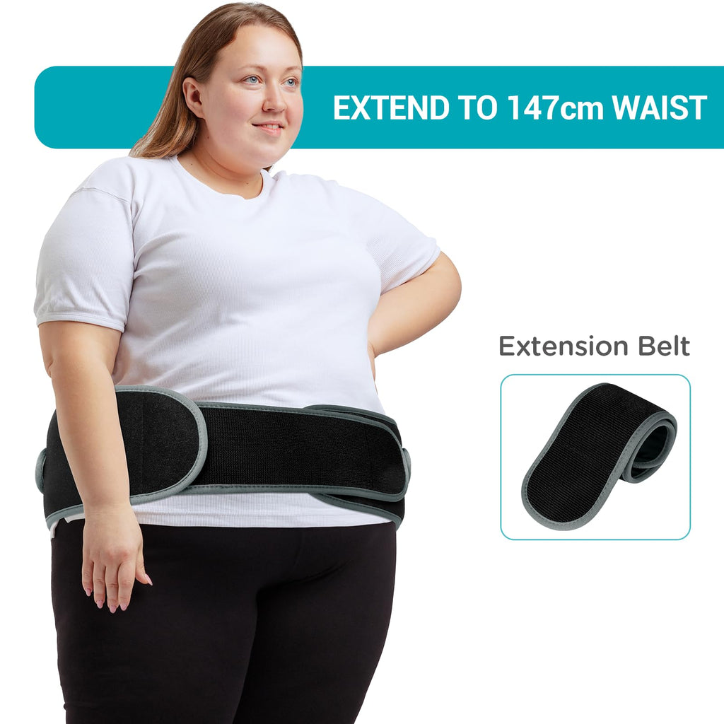 Comfytemp Cordless Heated Back Massager Pad - Portable Waist Belt for Lower Back & Period Pain, 3 Heat Levels, Auto-Off