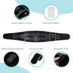 Comfytemp Cordless Heated Back Massager Pad - Portable Waist Belt for Lower Back & Period Pain, 3 Heat Levels, Auto-Off