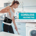 Comfytemp Cordless Heated Back Massager Pad - Portable Waist Belt for Lower Back & Period Pain, 3 Heat Levels, Auto-Off