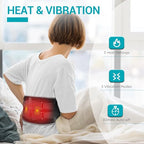 Comfytemp Cordless Heated Back Massager Pad - Portable Waist Belt for Lower Back & Period Pain, 3 Heat Levels, Auto-Off