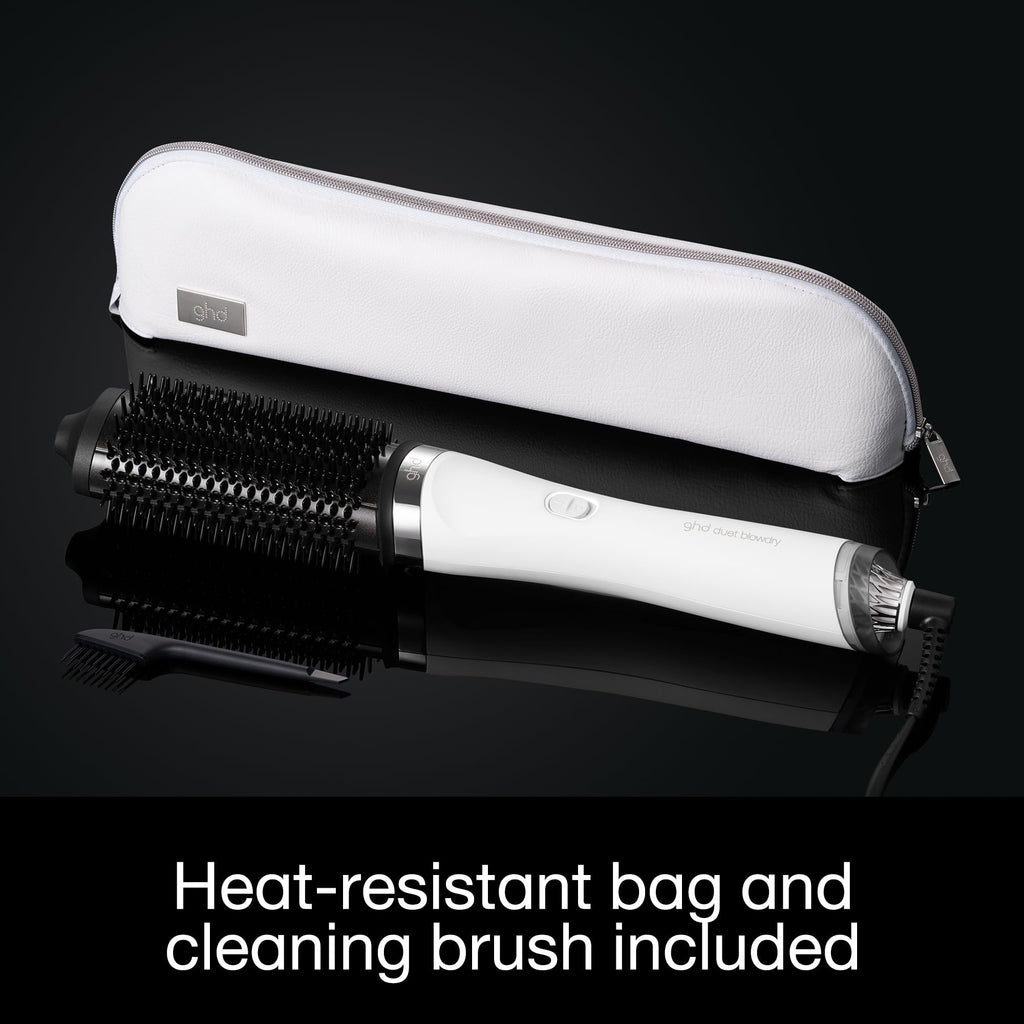ghd Duet Style Hot Air Styler - Wet to Dry Hair Dryer Brush - White - No Heat Damage - All Hair Types - UK Plug - Very Good