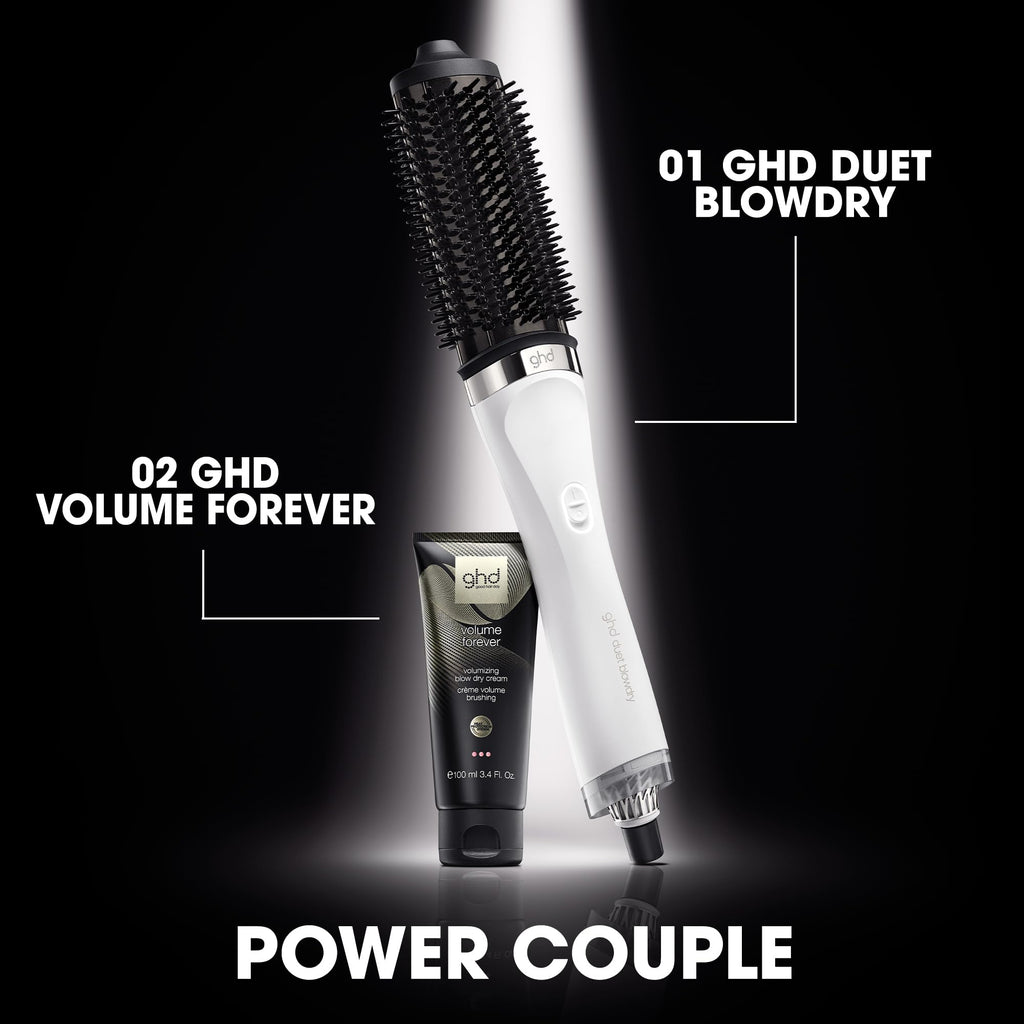 ghd Duet Style Hot Air Styler - Wet to Dry Hair Dryer Brush - White - No Heat Damage - All Hair Types - UK Plug - Very Good