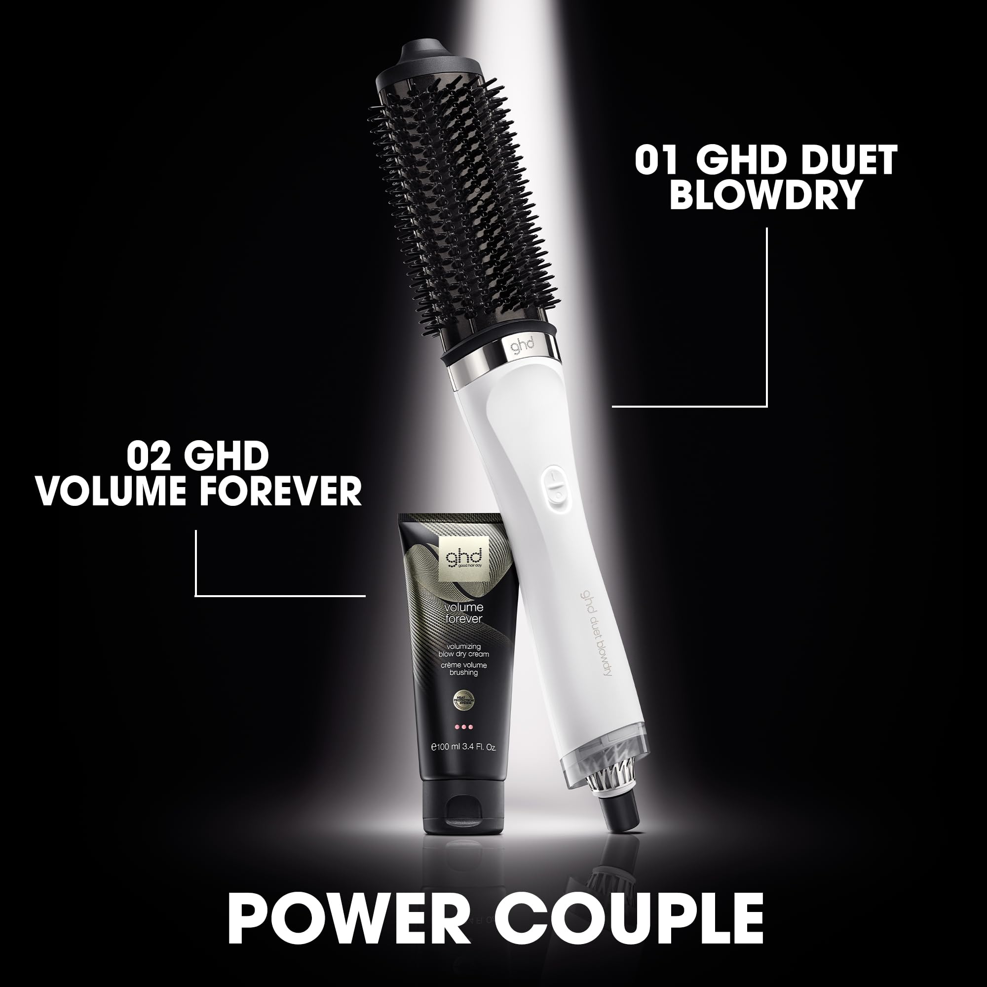 ghd Duet Style Hot Air Styler - Wet to Dry Hair Dryer Brush - White - No Heat Damage - All Hair Types - UK Plug - Very Good