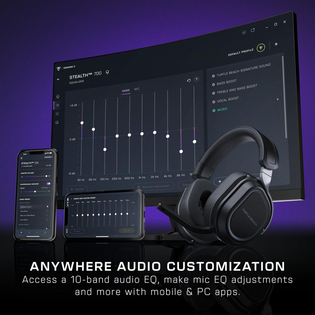 Turtle Beach Stealth 700 Wireless Gaming Headset - Black - Xbox Series X|S, Xbox One, PC, Mobile - 80hr Battery, Bluetooth - Like New