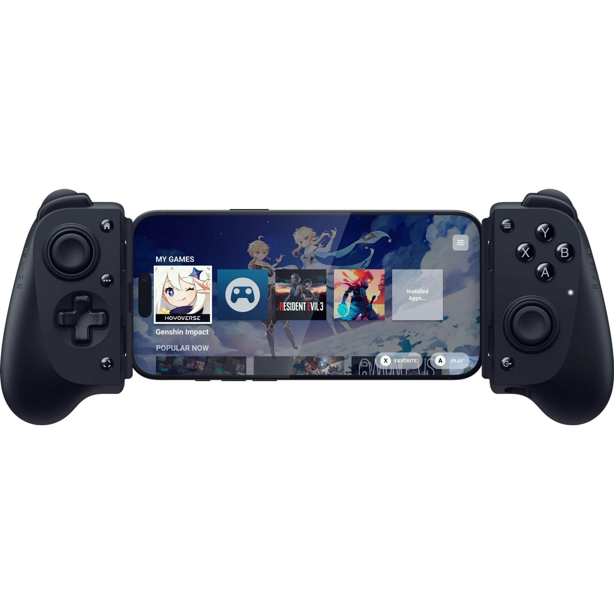 Razer Kishi V3 Mobile Gaming Controller for iPhone & Android - USB-C, Anti-Drift Sticks, Black - Like New