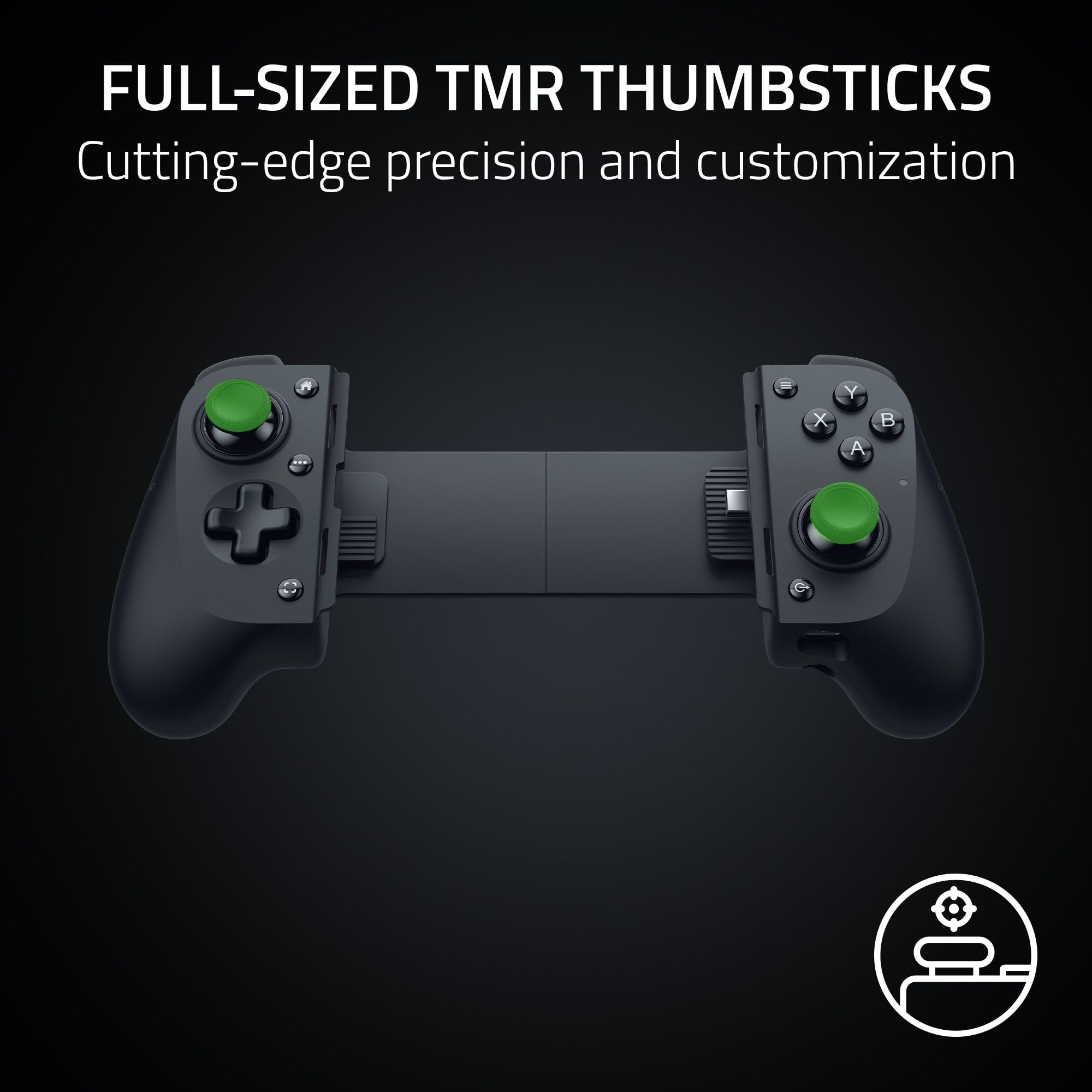 Razer Kishi V3 Mobile Gaming Controller for iPhone & Android - USB-C, Anti-Drift Sticks, Black - Like New