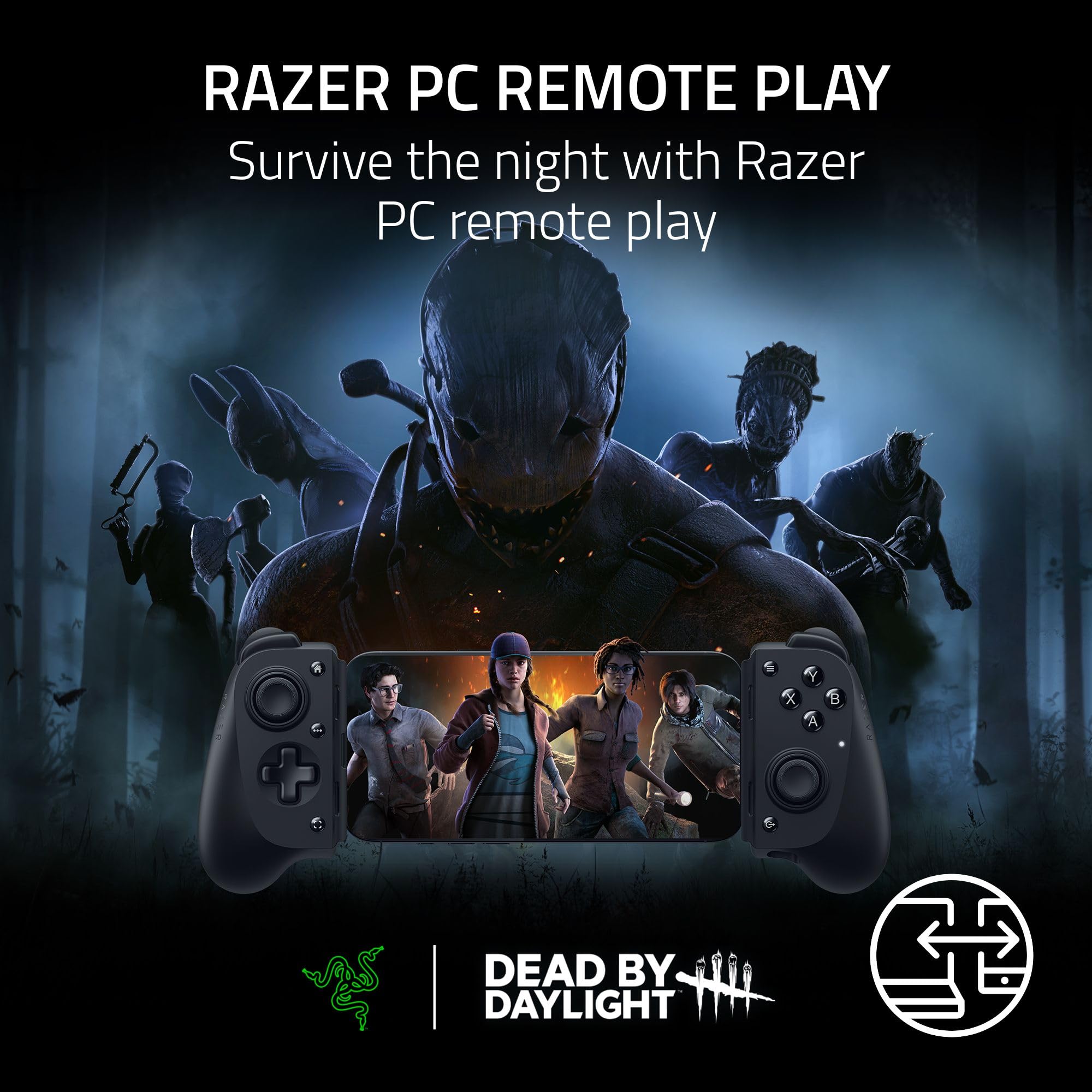 Razer Kishi V3 Mobile Gaming Controller for iPhone & Android - USB-C, Anti-Drift Sticks, Black - Like New