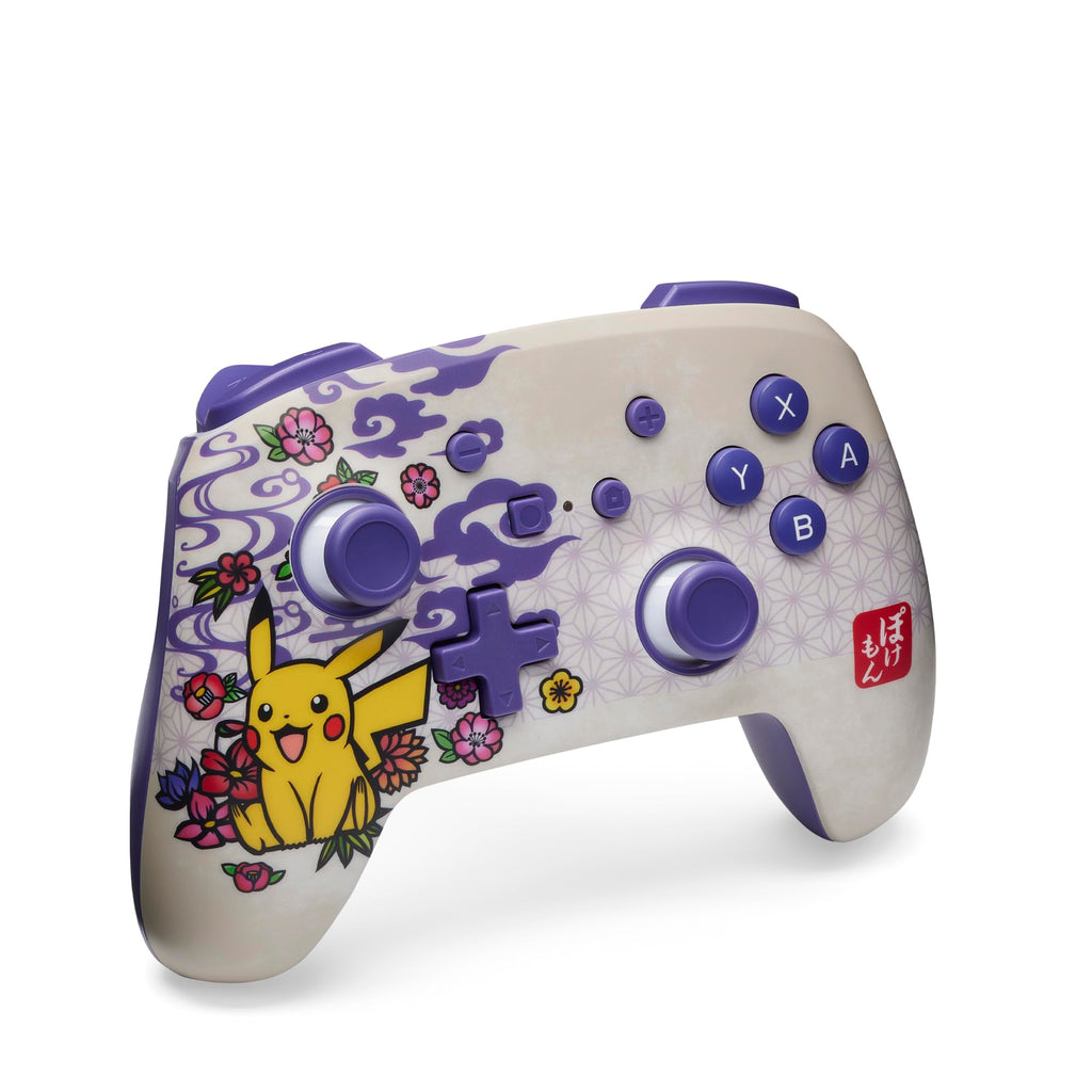 PowerA Enhanced Wireless Controller for Nintendo Switch, Switch Lite, OLED Model — Pokémon Blossom Bluetooth Gamepad - Like New