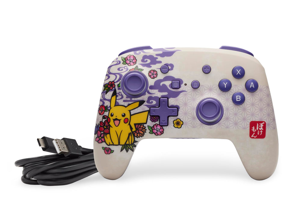 PowerA Enhanced Wireless Controller for Nintendo Switch, Switch Lite, OLED Model — Pokémon Blossom Bluetooth Gamepad - Like New