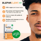 Blephaclean PF Daily Eyelid Wipes - 20 Sterile Plastic-Free Cleansing Wipes for Babies, Children & Adults - Damaged Box