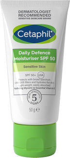 Cetaphil Daily Defence SPF 30 Moisturiser for Sensitive Skin - Mineral Sunscreen 50ml Face Cream - Damaged Box