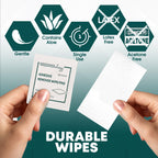 Adhesive Remover Wipes - 50 Sachets - Medical & Sports Tape Residue Removal - Skin Safe, Aloe Vera, Acetone-Free - New