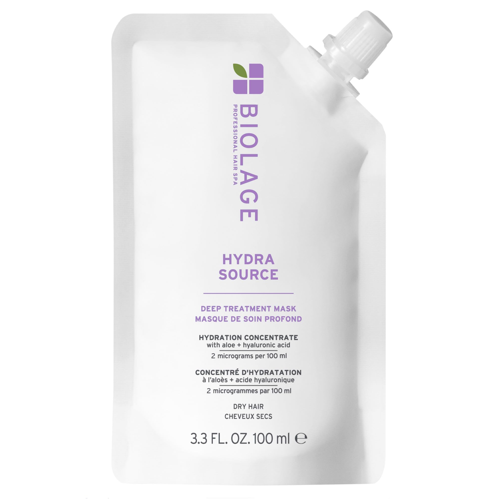 Biolage Hydra Source Deep Treatment Mask - Hydrating Hair Mask for Dry Hair - 100ml Single Pack - New
