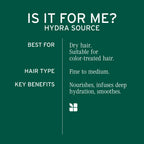 Biolage Hydra Source Deep Treatment Mask - Hydrating Hair Mask for Dry Hair - 100ml Single Pack - New