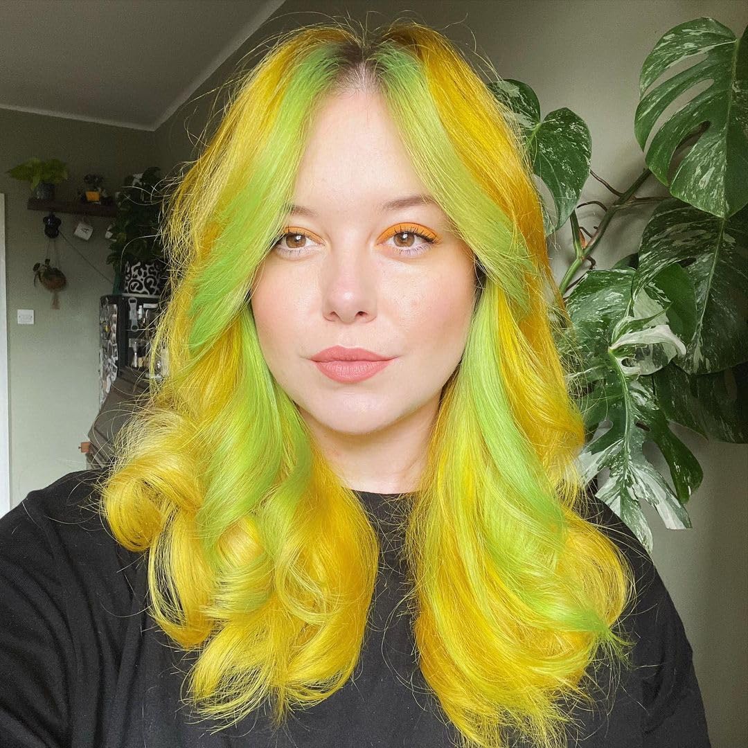 Crazy Color Semi-Permanent Hair Dye - Canary Yellow 2 x 100ml Duo Pack - Vegan Conditioning Formula - New