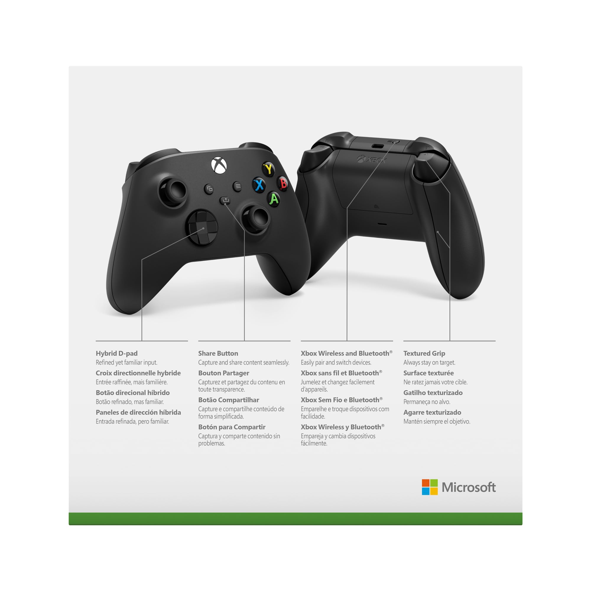 Xbox Wireless Controller - Carbon Black Series X|S, One, and Windows Devices - Like New