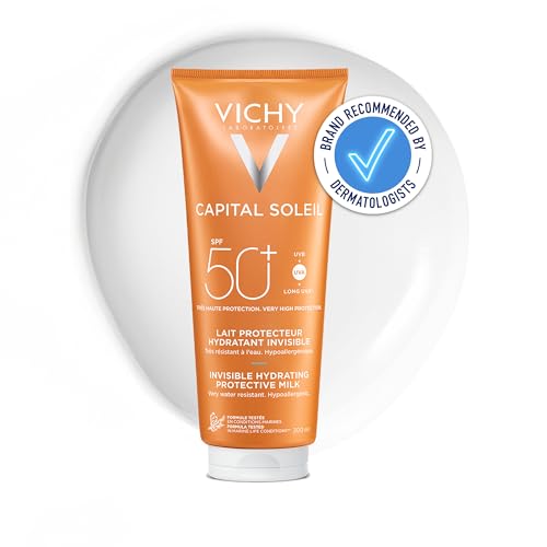 Vichy Capital Soleil Hydrating Fresh Sun Protection Milk SPF50+ for Face & Body 300ml - New