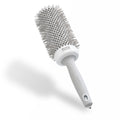 Olivia Garden Expert Blowout Speed - White & Grey - 55 - Ceramic Coated Round Brush with Extra Long Barrel for 25% Faster Blowouts - Damaged Box