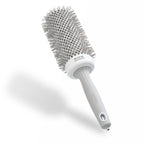 Olivia Garden Expert Blowout Speed - White & Grey - 55 - Ceramic Coated Round Brush with Extra Long Barrel for 25% Faster Blowouts - Damaged Box