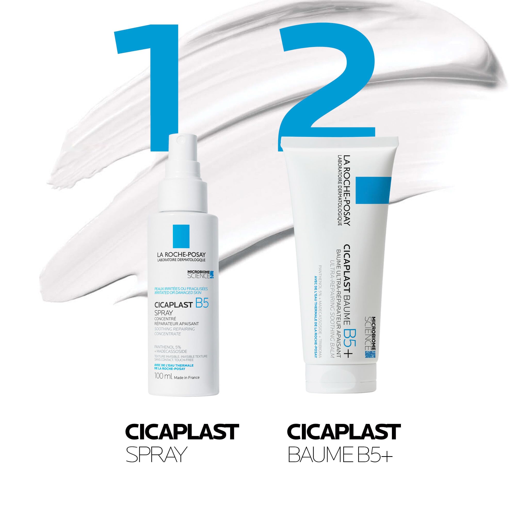 La Roche-Posay Cicaplast Baume B5+, Multi-Purpose Soothing Balm, Skin Barrier Repair Formula, Panthenol, Madecassoside, Prebiotic Tribioma For Irritated Sensitive Skin, 40ml - Damaged Box - BBE 03/2029