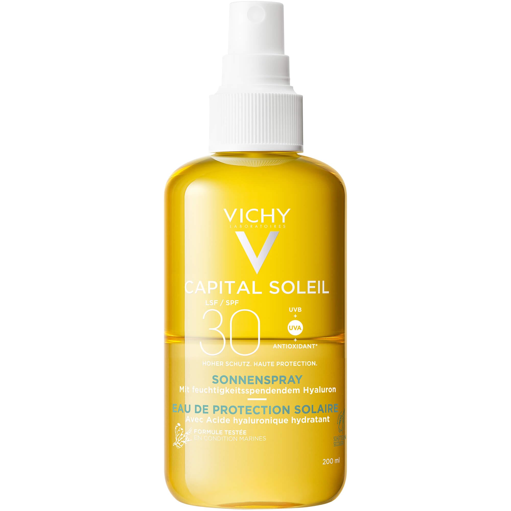 Vichy Capital Soleil Hydrating Solar Protective Water SPF30 with Hyaluronic Acid 200ml - Damaged Box