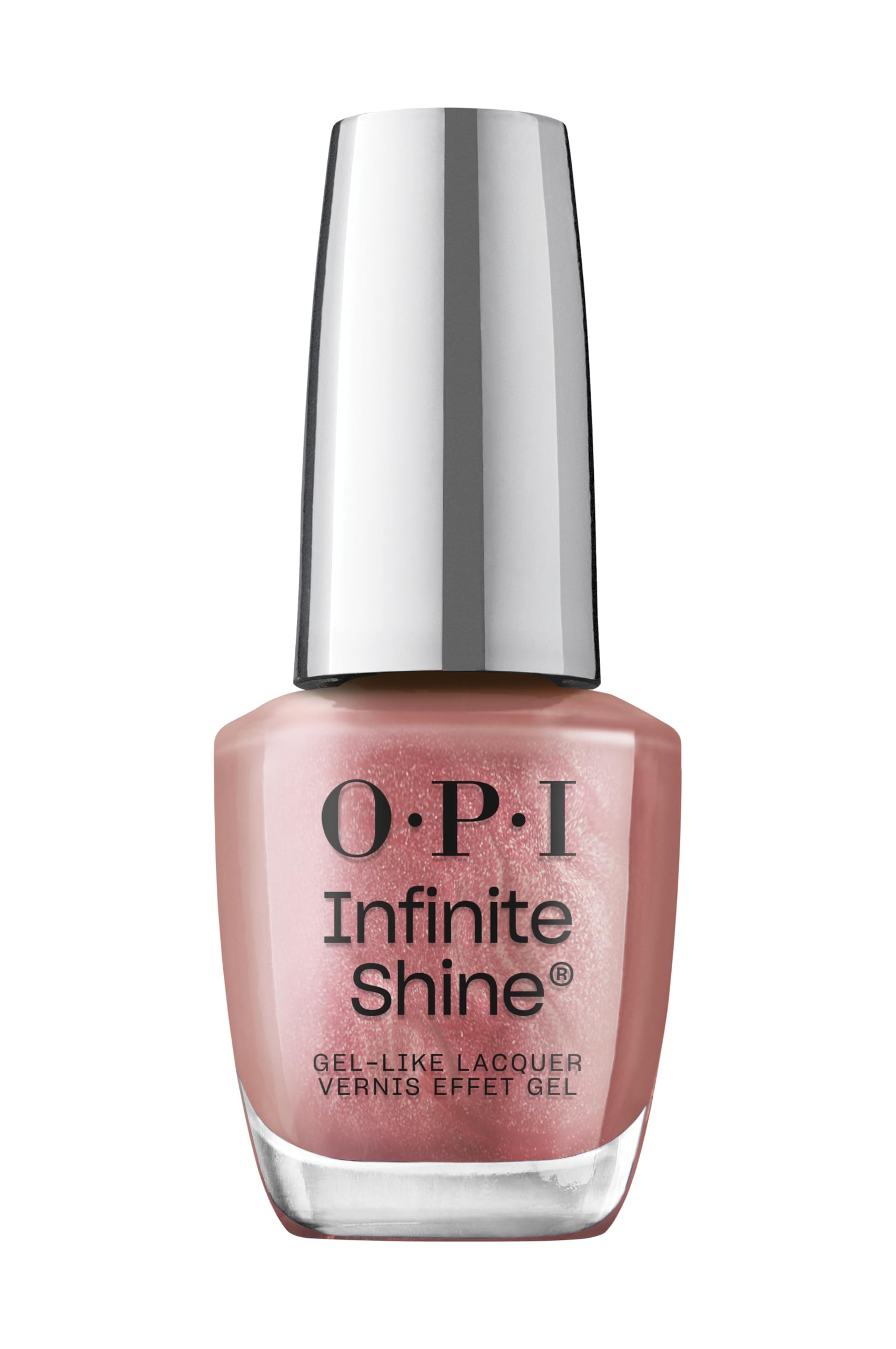 OPI Infinite Shine Nail Polish - Chicago Champaign Toast - Gel Like & Long Lasting Pink Nail Polish - with Pre-Cured Gel Technology & OPI Pro-Wide Brush (15ml) - New