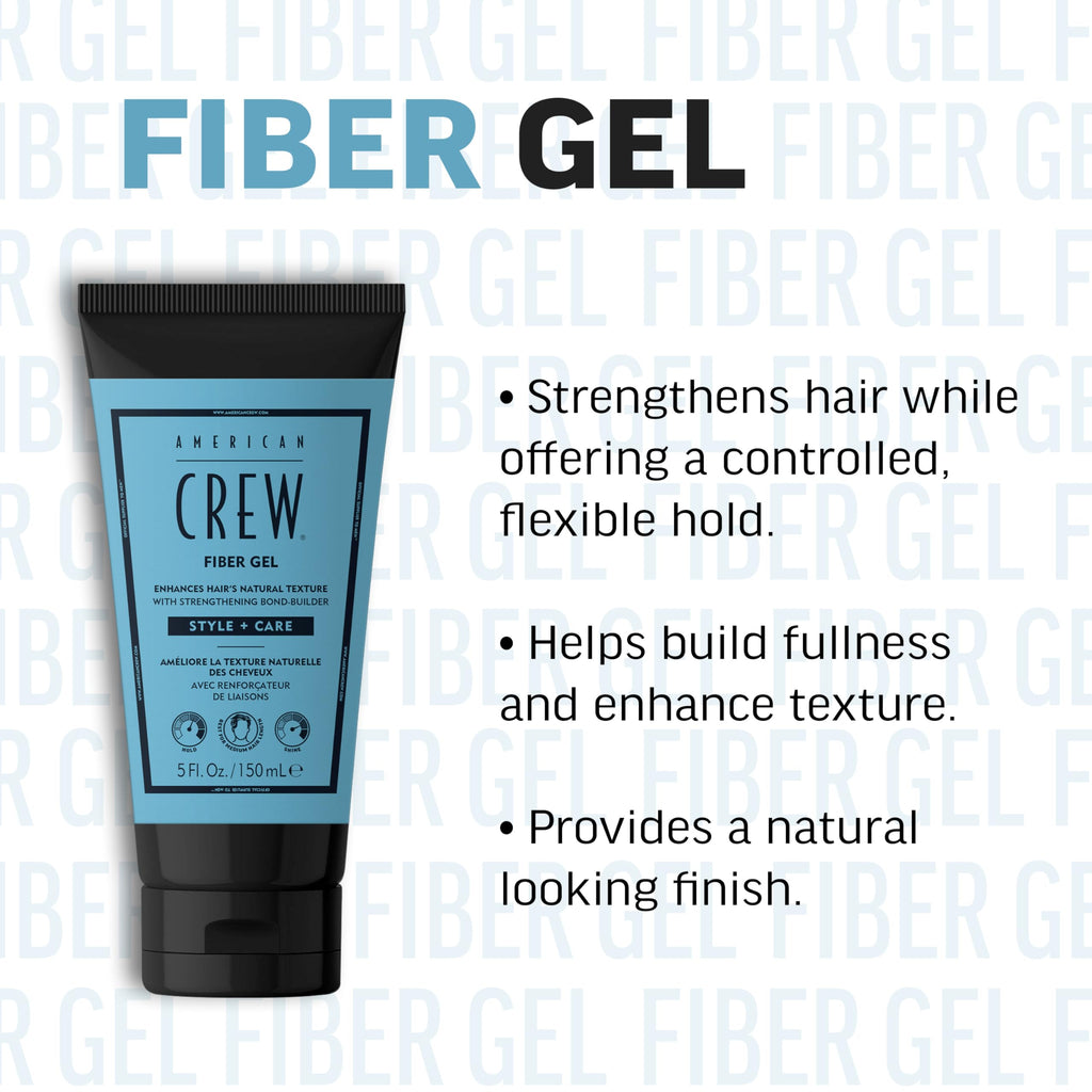 American Crew Fiber Gel - Hybrid styling hair gel for men - Hair Texture & Strength | Medium hold with natural finish | Strengthening Natural Hair Gel for Men - Damaged Box