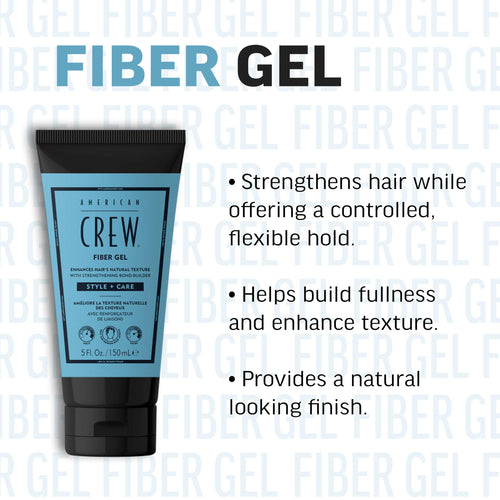 American Crew Fiber Gel - Hybrid styling hair gel for men - Hair Texture & Strength | Medium hold with natural finish | Strengthening Natural Hair Gel for Men - Damaged Box
