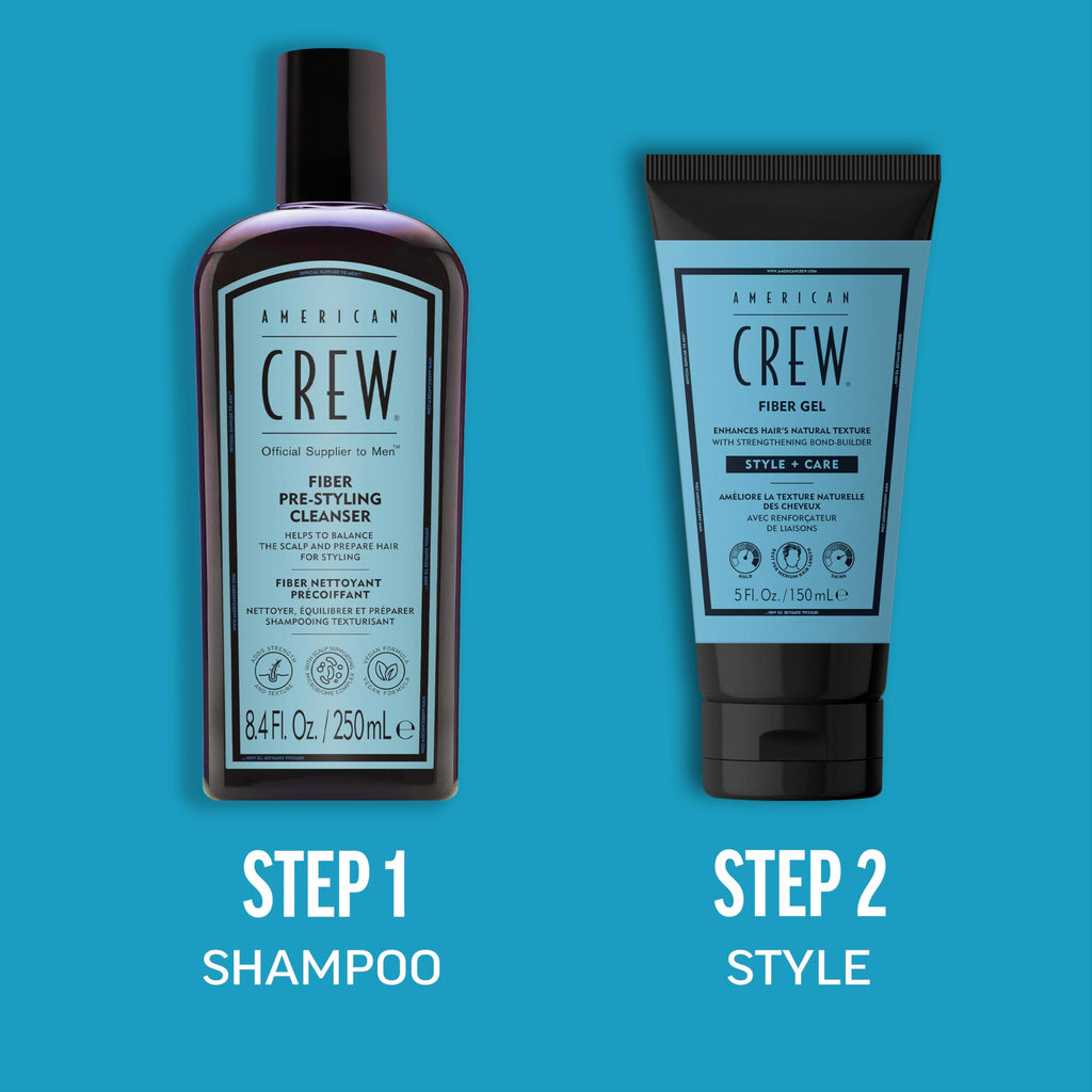 American Crew Fiber Gel - Hybrid styling hair gel for men - Hair Texture & Strength | Medium hold with natural finish | Strengthening Natural Hair Gel for Men - Damaged Box