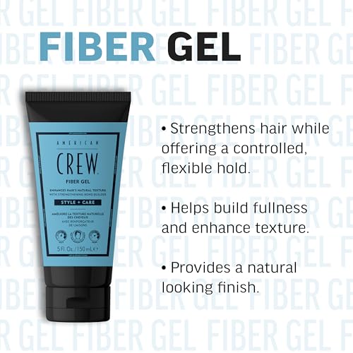 American Crew Fiber Gel - Hybrid styling hair gel for men - Hair Texture & Strength | Medium hold with natural finish | Strengthening Natural Hair Gel for Men - Damaged Box