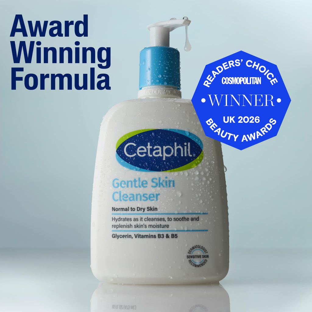 Cetaphil Gentle Skin Cleanser, 1L, Face & Body Wash, For Normal To Dry Sensitive Skin, With Niacinamide & Glycerin, Soap Free, 1 unit, Packaging May Vary - Damaged Box