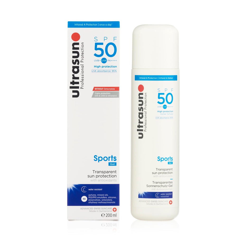 Ultrasun Sports Gel SPF50 200ml - High Protection Sunscreen for Active Lifestyles - Damaged Box