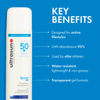 Ultrasun Sports Gel SPF50 200ml - High Protection Sunscreen for Active Lifestyles - Damaged Box