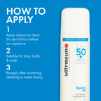 Ultrasun Sports Gel SPF50 200ml - High Protection Sunscreen for Active Lifestyles - Damaged Box