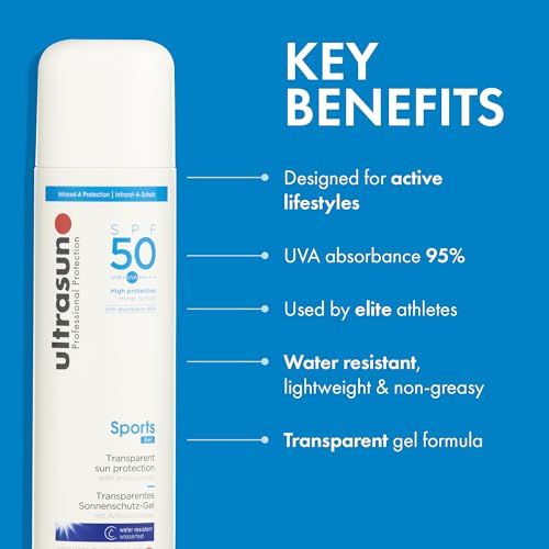 Ultrasun Sports Gel SPF50 200ml - High Protection Sunscreen for Active Lifestyles - Damaged Box