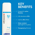 Ultrasun Sports Gel SPF50 200ml - High Protection Sunscreen for Active Lifestyles - Damaged Box