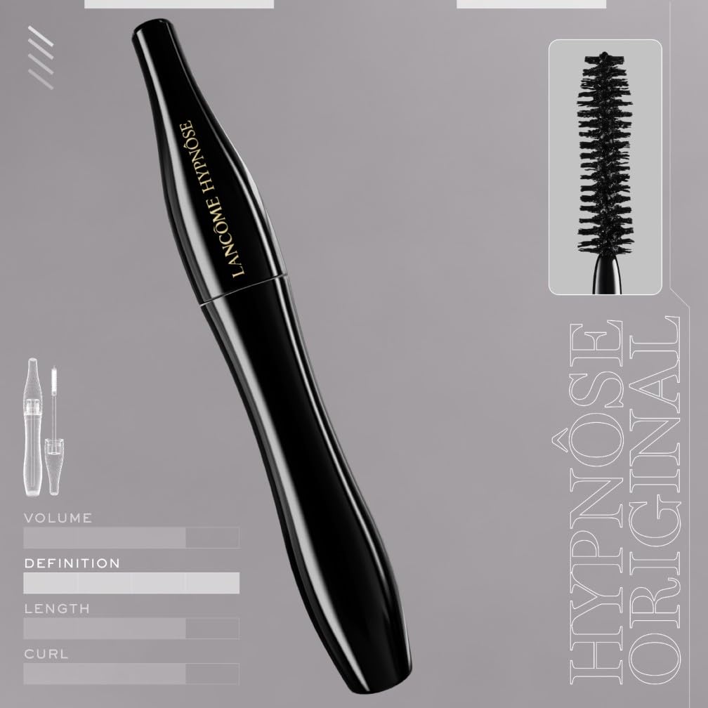 Lanc^ome Hypn^ose Custom-Wear Volume Mascara, Buildable & Volumising, Customisable for Natural Bold Lashes, No Smudging/Flaking, ProVitamin B5, Innovative SoftSculptTM Formula, Black, 6.2Ml - Damaged Box