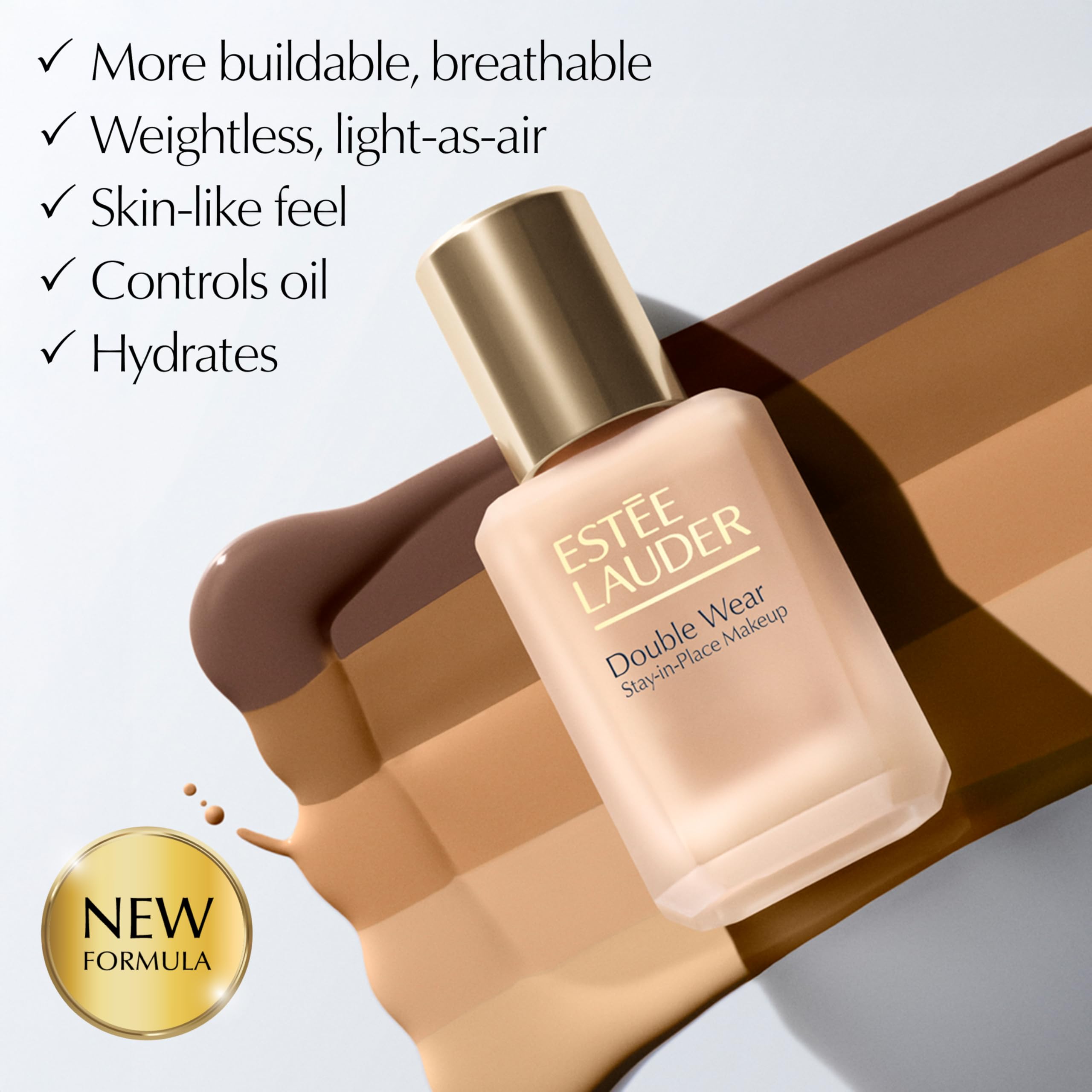 Est'ee Lauder Double Wear 1C1 Cool Bone Stay-in-Place Makeup | 36-Hour Long-Wear Matte Foundation, 30 ml - Damaged Box