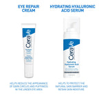 CeraVe Eye Repair Cream With 3 Essential Ceramides, Hyaluronic Acid, MVE Technology, Ultra-Lightweight For Dark Circles, Puffiness, Suitable for Dry, Sensitive, & Eczema-Prone Skin, 14ml - New - BBE 01/2029